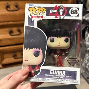 Funko Pop Elvira #68 Diamond Collection 40 Years Icons Horror Glitter Figure